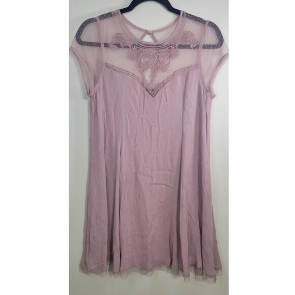 Trixxi Dress Womens Medium Embroidered Lace Boho Cottage Core Whimsical Dress - Picture 1 of 8